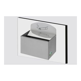 VAR Wandascher Edelstahl mit Schild WH 13 0,8 l