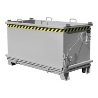 Bauer Südlohn Klappbodenbehälter SB 1500, lackiert, Mausgrau