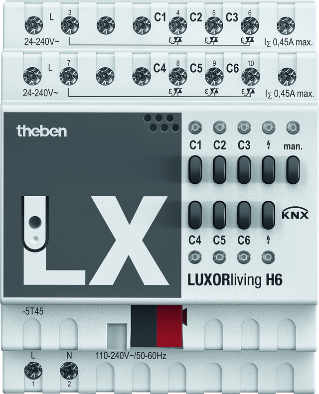 Theben Smart Home-System Heizungsaktor 6-fach LUXORliving H6