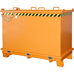 Bauer Südlohn Klappbodenbehälter SB 2000, lackiert, Gelborange