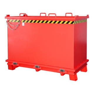 Bauer Südlohn Klappbodenbehälter SB 2000, lackiert, Feuerrot