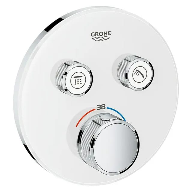Grohe Fertigset Grohtherm Smartcontrol UP-THM, 2 Absperrventil, rund, moon white