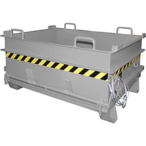 Bauer Südlohn Baustoffcontainer BC 500 (Steinklammer-Entriegelung), lackiert, Mausgrau