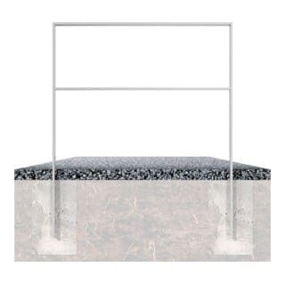 Schake Flachstahlbügel 50x12mm, Breite: 750mm Gesamthöhe:1200 mm + Querholm feuerverzinkt