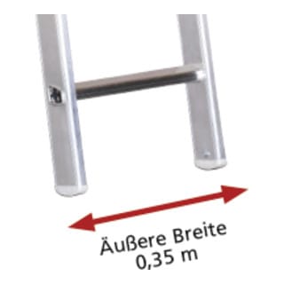 Euroline Alu-Sprossenanlegeleiter Nr. 201 1 x 7
