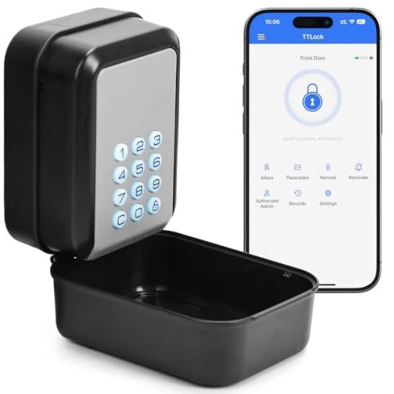Intelligenter Schlüsselsafe, Kompatibel Mit Bluetooth Und Der Ttlock-app, Mit 12-stelligem Pin-code. Ideal Für Häuser, Garagen, Wohnungen Usw.
