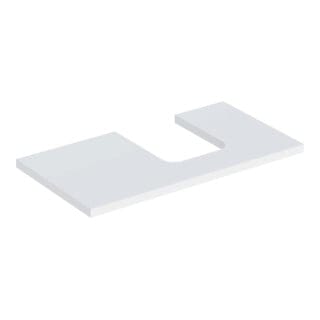 Geberit Waschtisch-Platte One 90x3x47cm, w/lack. ma, Ausschnitt rechts