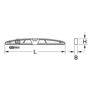 KS Tools Schwere Aluminiumdruckguss-Wasserwaage Trapezform, 600mm
