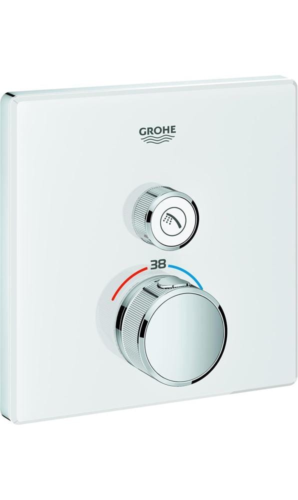 Grohe Fertigset Grohtherm Smartcontrol moon wh., eck, UP-THM, 1 Absperrventil