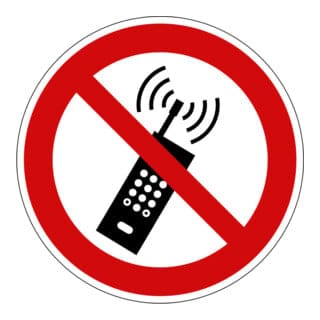 Eichner Verbotsschild Mobilfunk verboten
