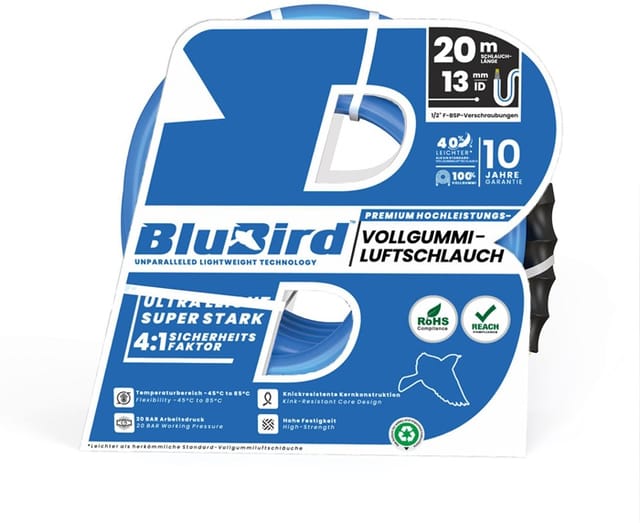 Riegler Werkstattschl.-Set »BluBird«, Sicherheitskupplung, Ø20x13, 20 m