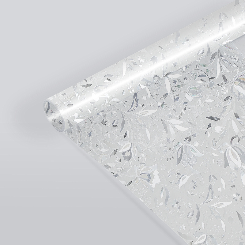 Randaco Lámina Para Ventana Electrostática Decorativa Opaca Anti Miradas Uv, Flores 3d, 60 X 200 Cm, 2 Unidades