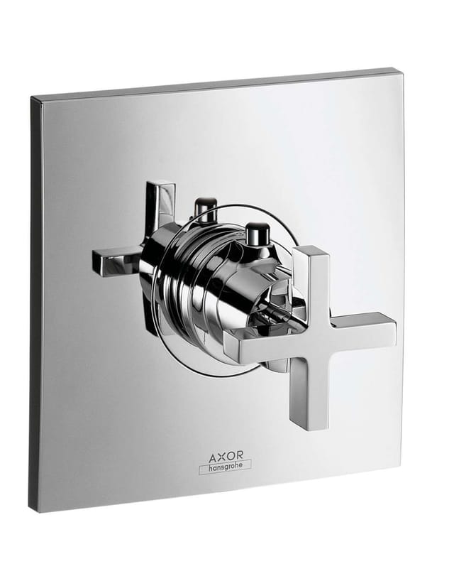 hansgrohe Fertigset Axor Citterio HF UP-Thermostat, mit Kreuzgriff, chrom