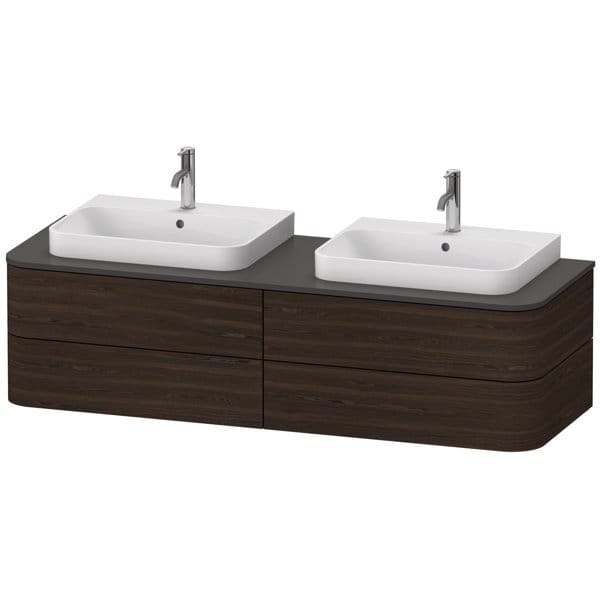 Duravit Waschtischunterschrank Happy D.2 Plus 160x55cm, f K, 4 AZ, f MWT, bs, N geb.