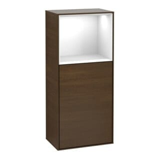 V&B Seitenschrank Finion 41,8x93,6cm, li, Reg ob glo wh., wal ven