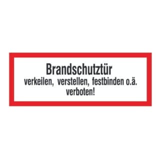 SafetyMarking Brandschutzschild Folie B297xH105 mm Brandschutztür verkeilen langnachleuchtend