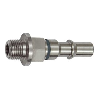 Riegler Unverwechselbarer Nippel NW 6, ISO 6150 C, G 1/4 AG, grau