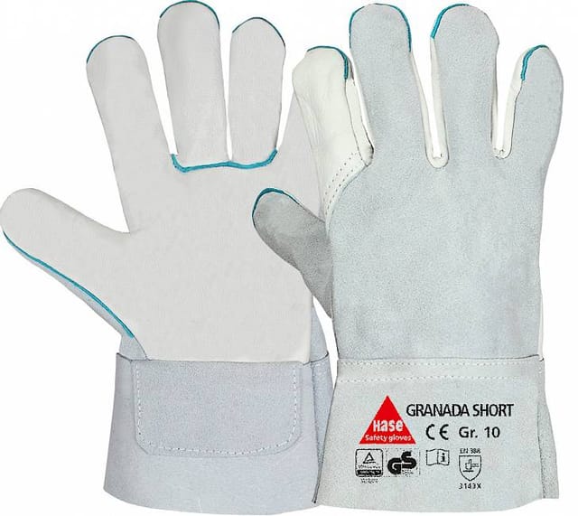 Hase Granada Short Arbeitshandschuh aus Rindnarben-/Rindspaltleder Größe 12