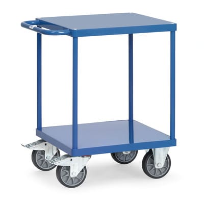 fetra Tischwagen 2496B mit Stahlblech-Plattformen - Tragkraft 500kg TPE-Reifen