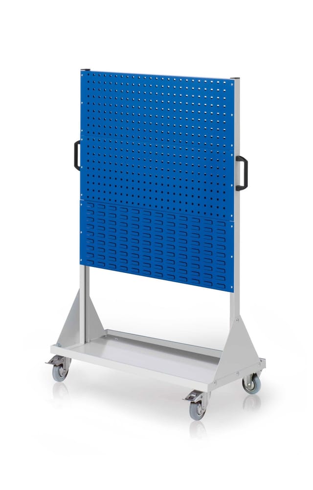 Kappes RasterMobil Gr. 4 RAL 7035/5010 H1580 mm mit 4 Loch-/2 Schlitzplatten