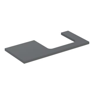 Geberit Waschtisch-Platte One 105x3x47cm, lava/lackiert ma, Ausschn re