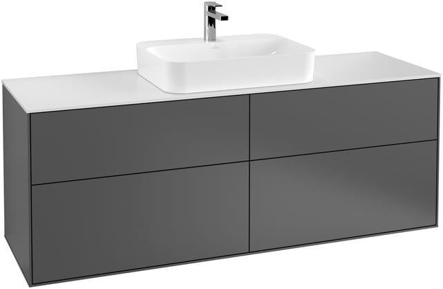 V&B Waschtischunterschrank Wandbeleuchtung Finion 160x60,3cm, EM, Abd.-Pl. wh. m, Peo Matt