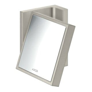 hansgrohe Rasierspiegel Axor Uni. Rectangular neigbar, Wandmontage, Edelstahl-Optik
