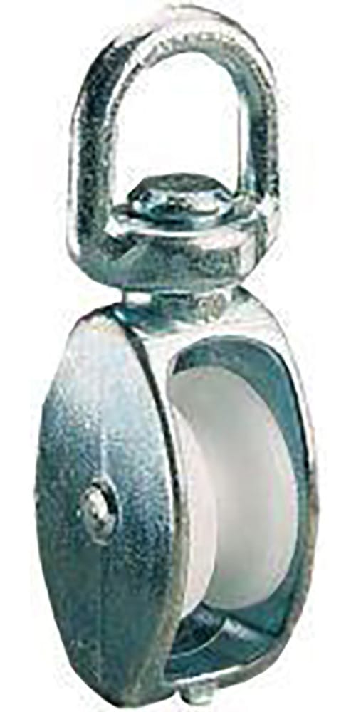 PÖSAMO Seilrolle mit Wirbel galZn für Seil-Ø b. 8,0mm