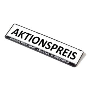 Eichner Werbeschild für Kennzeichenverstärker Aktionspreis