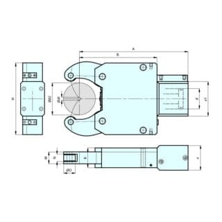 RÖHM Lünette SLZ1546 C120 RBZS Spannbereich .150-460 ohne SS