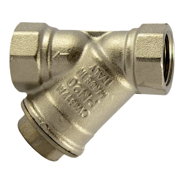 Riegler Schmutzfänger, Messing vernickelt, G 1/4, DN 8, MW 0,05 mm