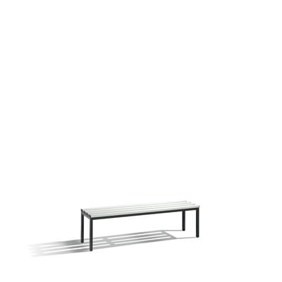 C+P Umkleidebank Basic, H420xB1500xT353mm Farbe Sitzleisten Lichtgrau Farbe Gestell Schwarzgrau