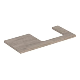 Geberit Waschtisch-Platte One 105x3x47cm, N hick./Mela Holz, AS re