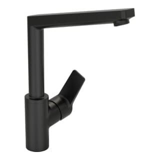 Hansa Spültisch-Einhebelmischer HANSATWIST He stl, schwenkb., Ausl. 193mm, matt-sw
