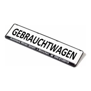 Eichner Werbeschild für Kennzeichenverstärker Gebrauchtwagen