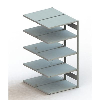 Meta Steckregal Anbauregal S3 CLIP 230 DAR 2000 x 1000 x 600 mm verzinkt + 2 x 5 Böden