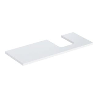 Geberit Waschtisch-Platte One 120x3x47cm, w/lack. hochgl., Ausschn re