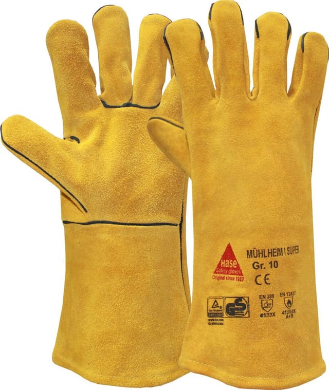 Hase Mühlheim I Super Schweißerhandschuh aus Rindspaltleder Größe 8