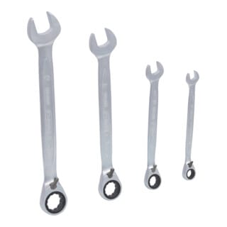 KS Tools GEARplus Ratschenringmaulschlüssel-Satz, umschaltbar, 4-teilig