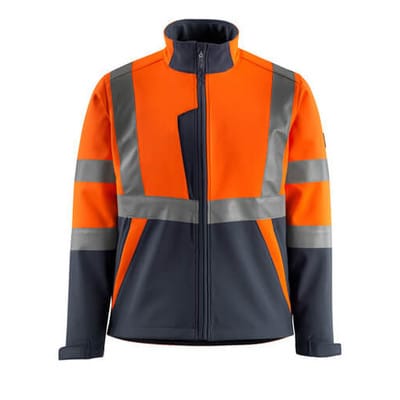 Mascot Kiama Soft Shell Jacke Größe XL, hi-vis orange/schwarzblau
