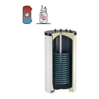 Flamco Unterstellspeicher U/HP basic 160 l, weiß, mit Isolierung