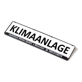 Eichner Werbeschild für Kennzeichenverstärker Klimaanlage