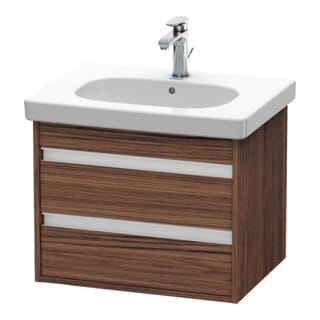 Duravit Waschtischunterschrank Ketho 60x45,5cm, Nussb dkl., 2 Schubk., wandhängend