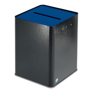 VAR Papiersammler P40-DSGVO, antik-silber mit Kopfteil blau