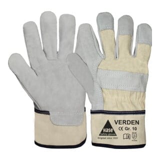 Hase VERDEN, Arbeitshandschuh aus Spaltleder, Größe 12