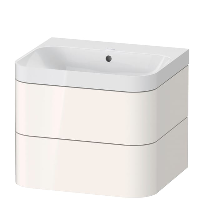 Duravit Möbelwaschtisch Happy D.2 Plus 57,5x49cm, o. HL, we hgl, 2 Schubkästen
