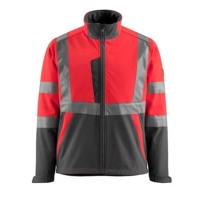 Mascot Kiama Soft Shell Jacke Größe S, hi-vis rot/dunkelanthrazit