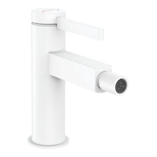 hansgrohe Bidet-Einhebelmischer Finoris mit Push-Open-Ablaufgarnitur, mattweiß