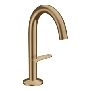 hansgrohe Waschtisch-Einhebelmischer Sel. 140 Axor One A 122mm, m Pus-Op-Abl, brush. bron