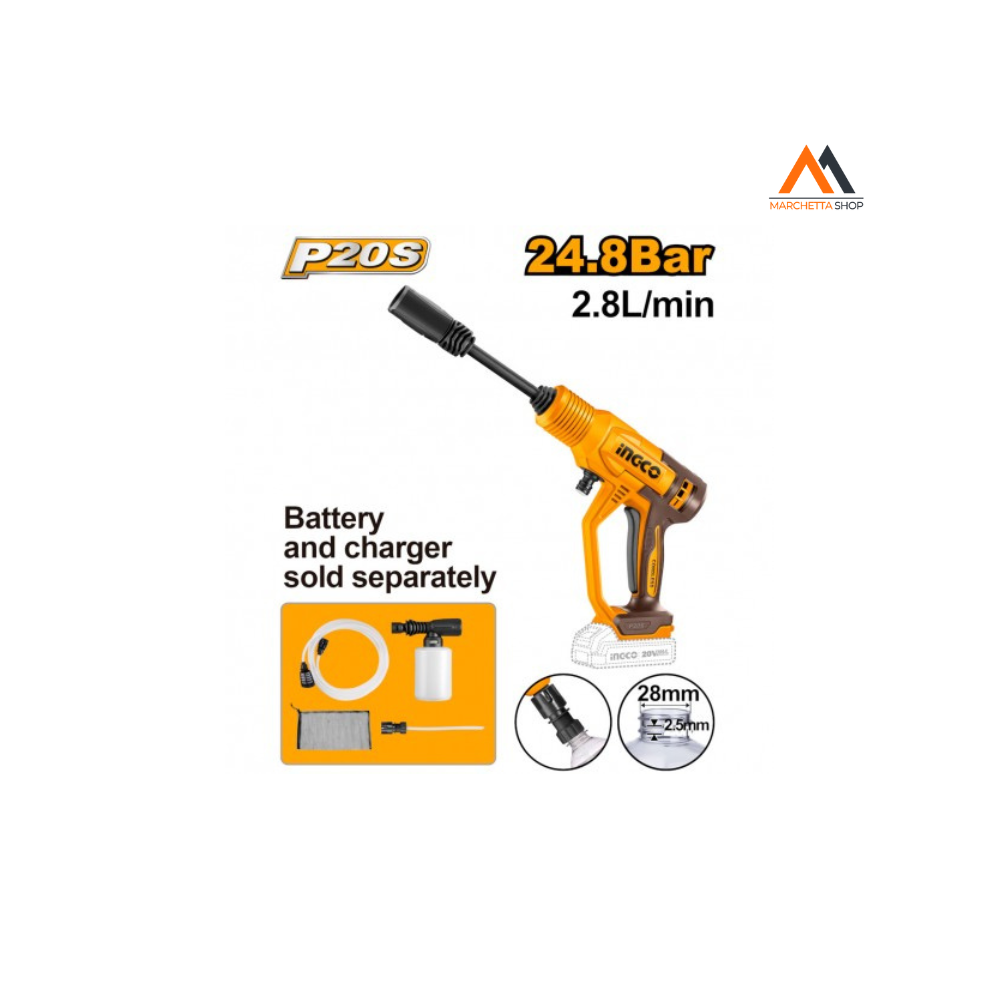 Idropulitrice A Batteria 24,8bar 20v Nudo